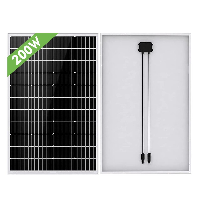 200Watt Solar Panel 12Volt Monocrystalline PV Module Power Charger For RV Marine