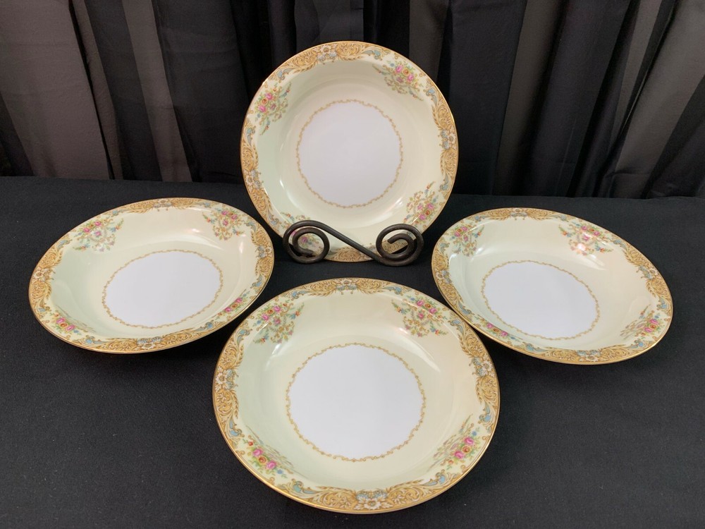 Noritake "LIBEAU" Pattern #4012 ~ Set of 4 ~ Soup Bowls ~ 7 3/4"