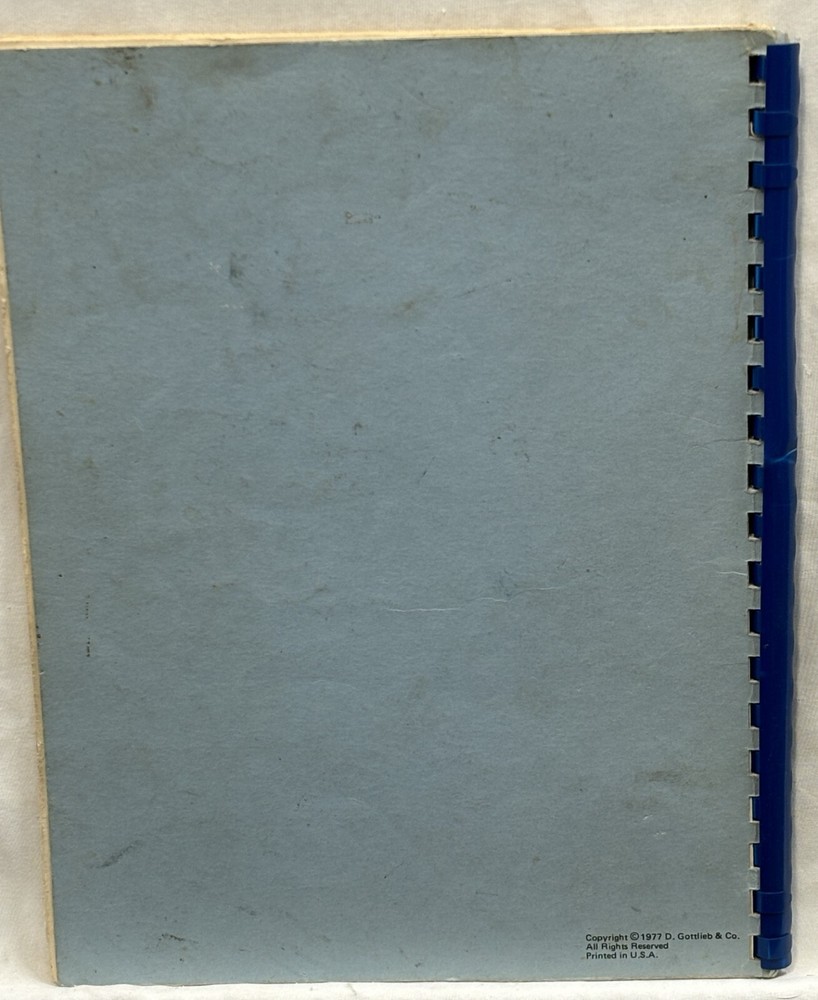 ORIGINAL-GOTTLIEB-SINBAD-INSTRUCTION MANUAL