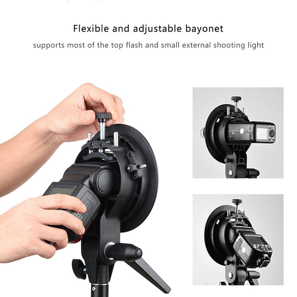 Handheld Hand Grip S Shape Bracket Accessory for Bowens Mount Camera Top