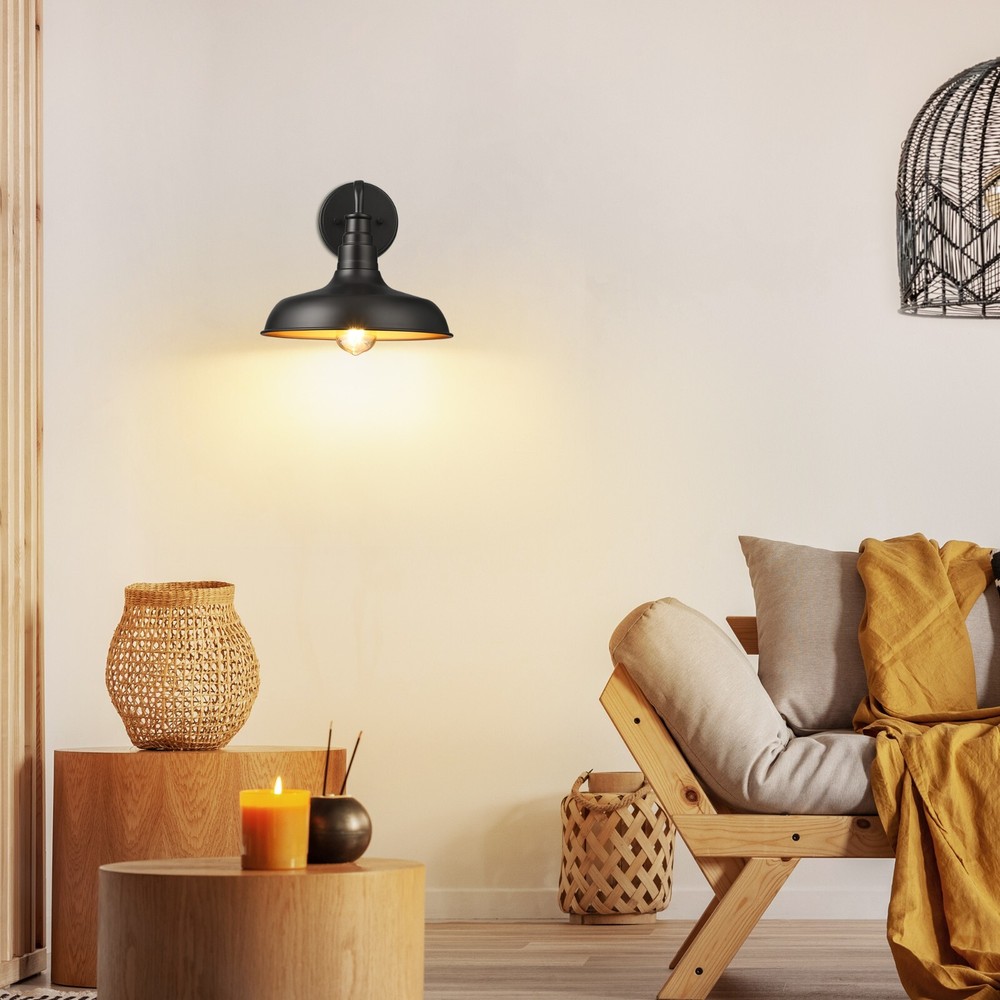 DEWENWILS 2 Pack Industrial Gooseneck Barn Light Wall Light Lantern Sconce