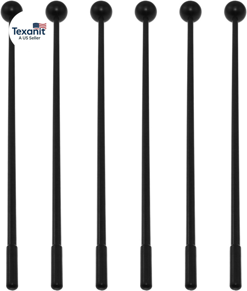 6PCS Plastic Solid Mallets Percussion Hammer Drumsticks for Xylophone Glockenspi