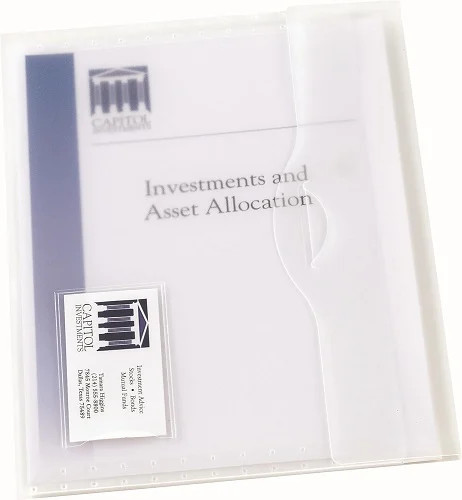 Translucent Document Wallets Clear Polypropylene 8.5x11in 50-sheet Cap. - 3EA