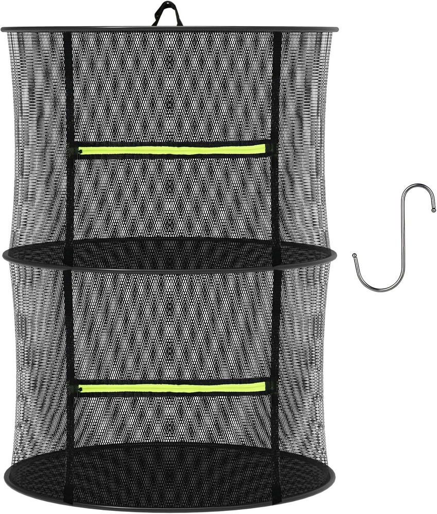 Herb Drying Rack Hanging-4 Layer Plant Drying Rack Bud Drying Net,Foldable