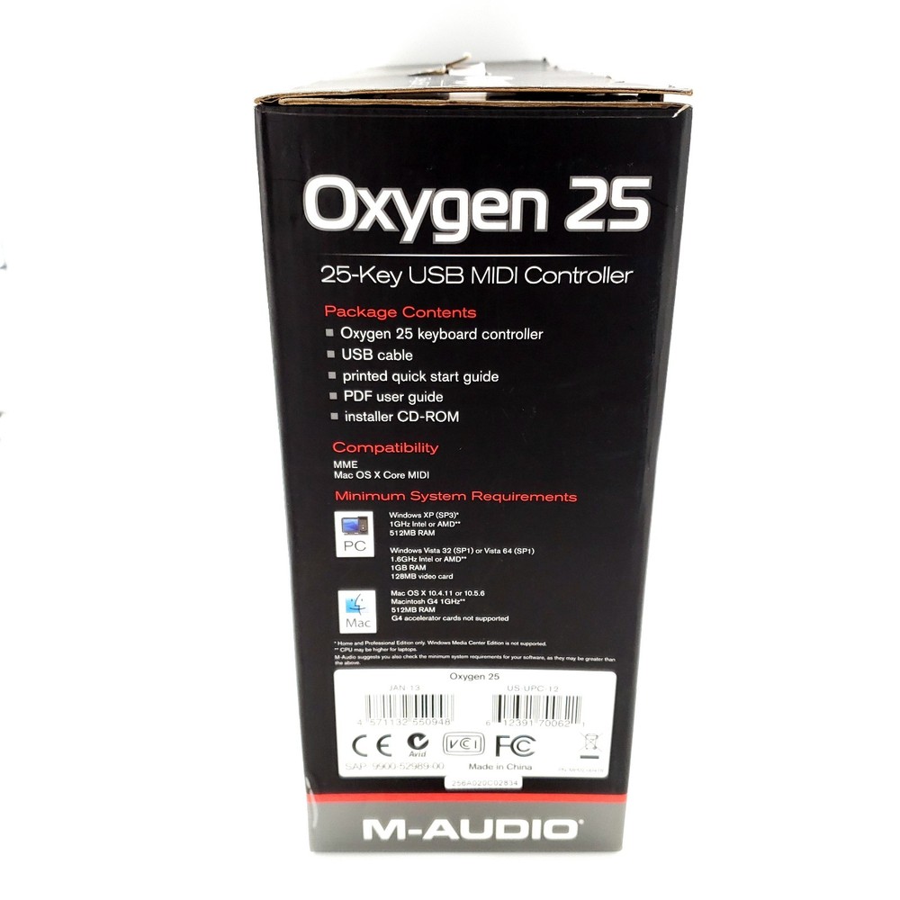 M-Audio Oxygen 25 Key 3rd Gen MIDI Controller Keyboard Complete