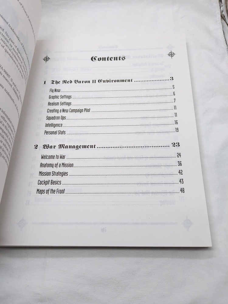 Red Baron II Primas Official Strategy Guide Book
