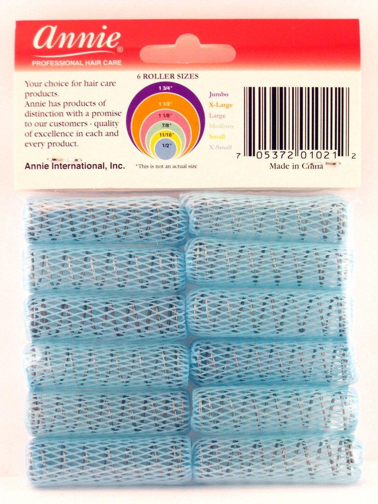 ANNIE 1/2" WIRE MESH HAIR ROLLERS - 12 PCS. (1021)