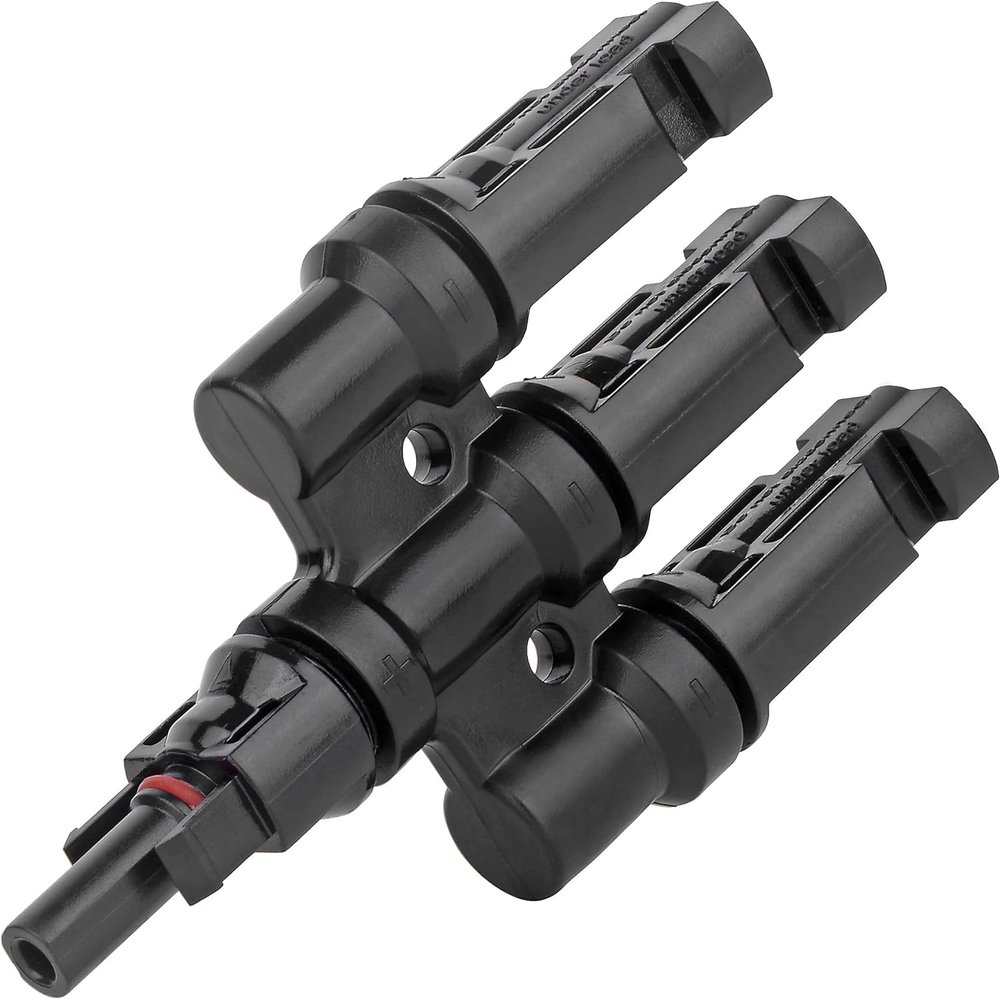 Solar Panel Connector 3 Way Branch MMMF/FFFM - DIY Mount Tool Solar Parallel ...