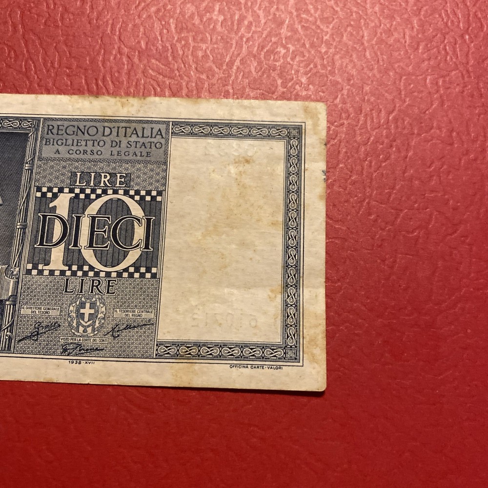 Italy- 10 Lire- 1939