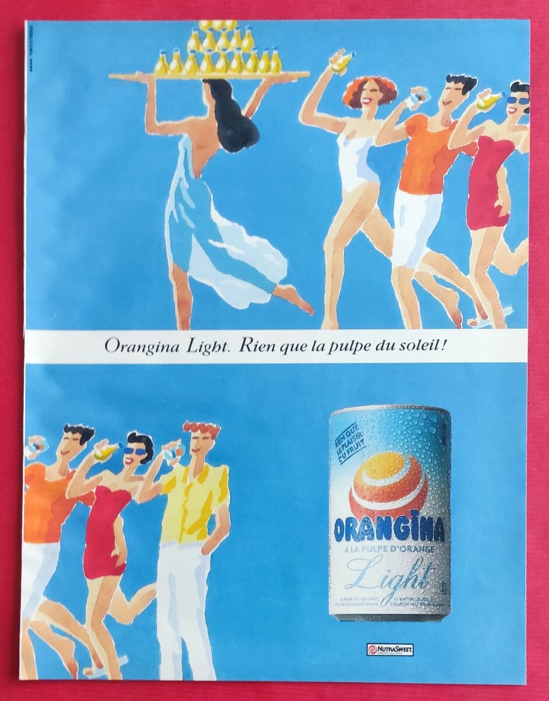 Press Advertising: ORANGINA Light Soft Drink 1990