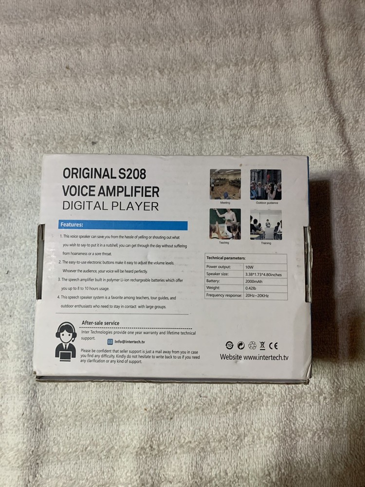 Manual Inter Techno Portable Lightweight Mini Voice Amplifier Headset Microphone