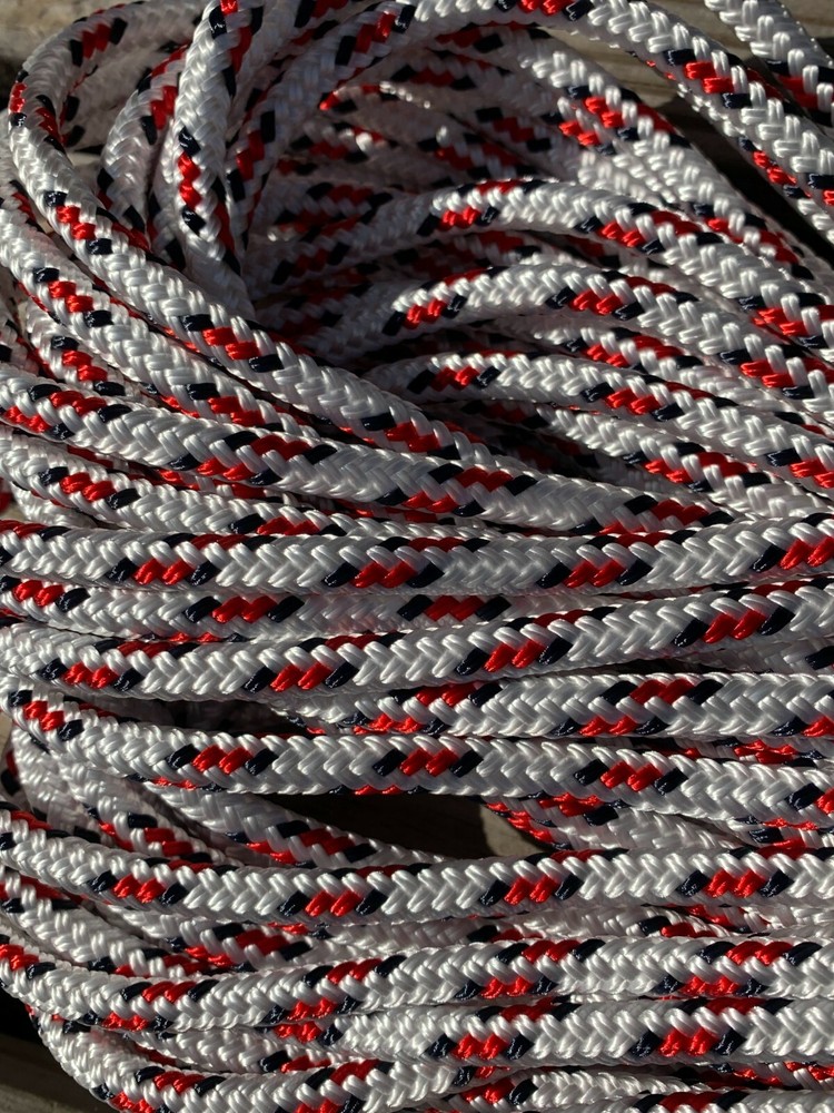 1/4 " x 200 ft. Double Braid-Yacht Braid Polyester rope. Made in USA.