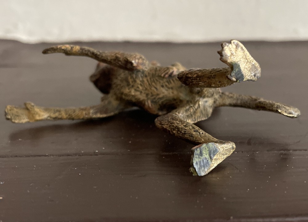 Vienna Bronze Cold Painted Monkey Offspring Baby Monkey