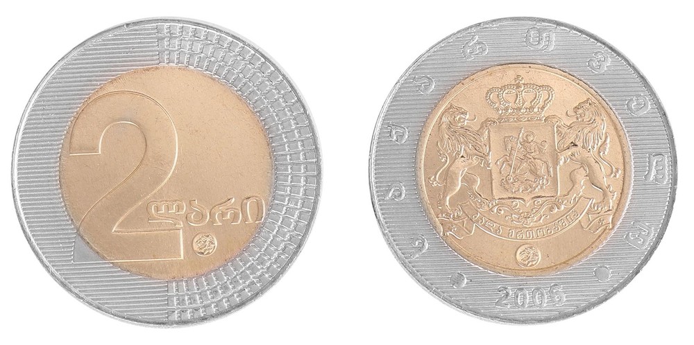 Georgia 2 Lari, 2006, KM #94, Mint