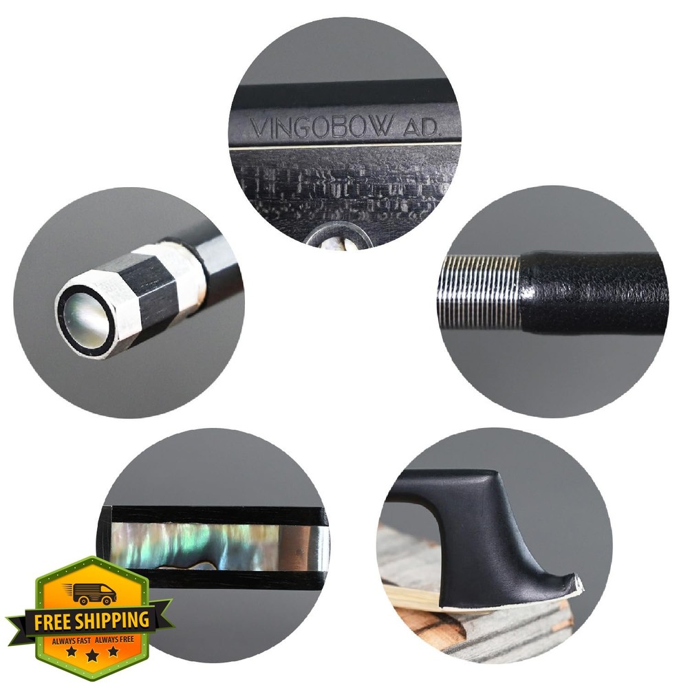 VINGOBOW Full Size Carbon Fiber Viola Bow