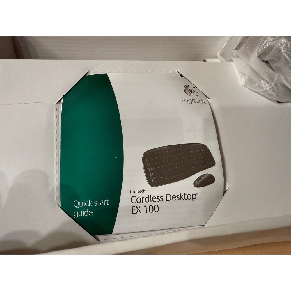 Logitech Cordless Desktop EX 100 Wireless Keyboard & Optical Mouse Bundle Black