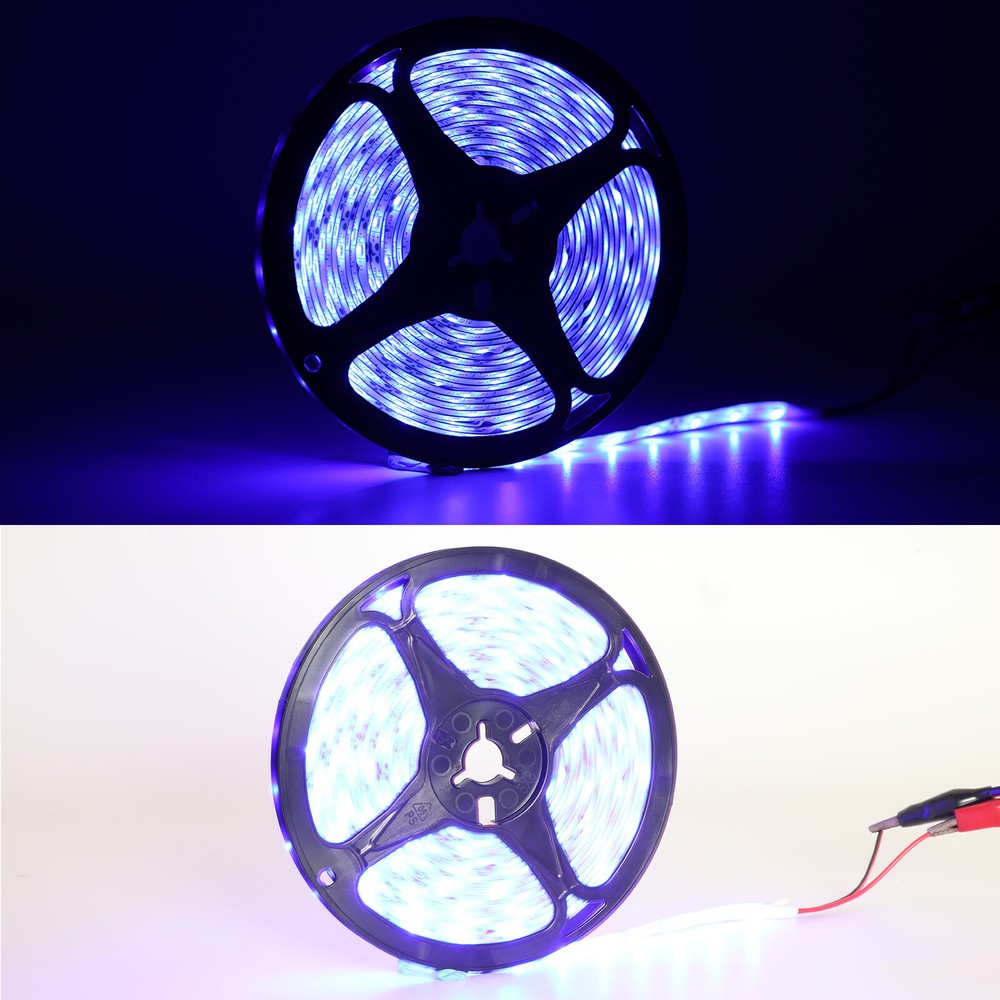 Blue Neon Glow EL Wire String Strip Decor Boat LED Light Car Party + Controller