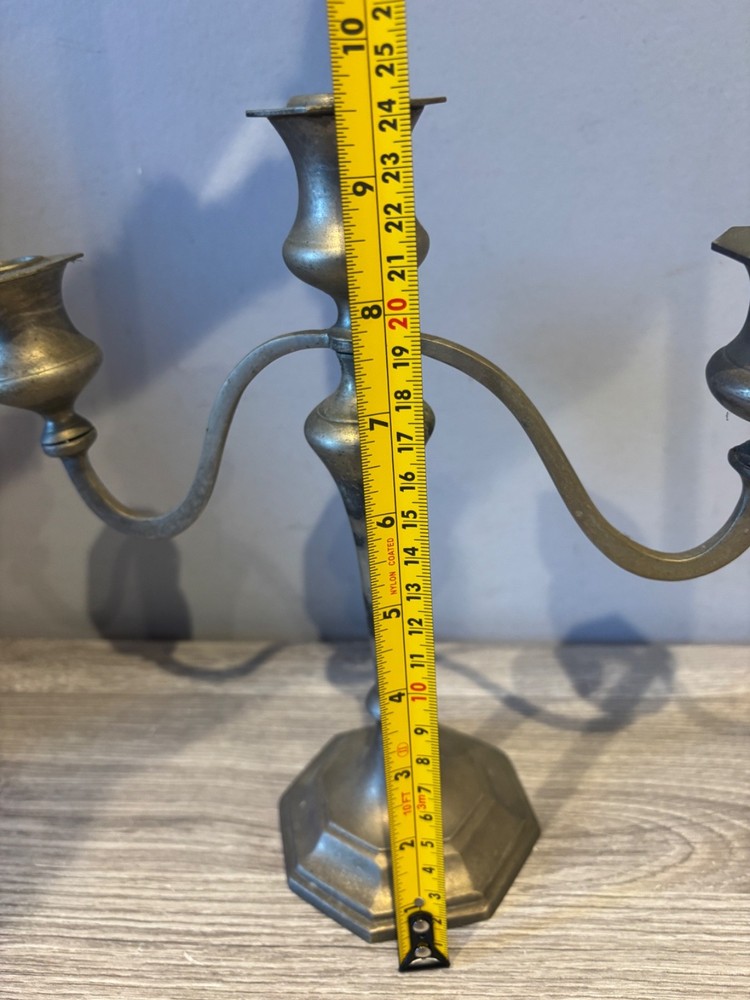 Vintage 3 Arm Candelabra Silver Plated Candle Holder