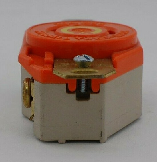 Hubbell L5-20 Orange Locking Receptacle