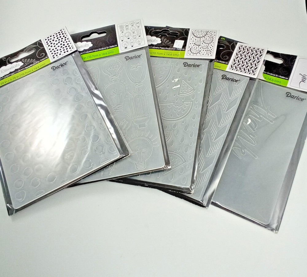 Darice Embossing Essential Folders, Multiple Patterns, You Choose!