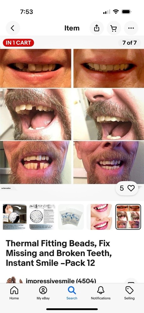 Thermal Fitting Beads, Fix Missing and Broken Teeth, Instant Smile –Pack 12