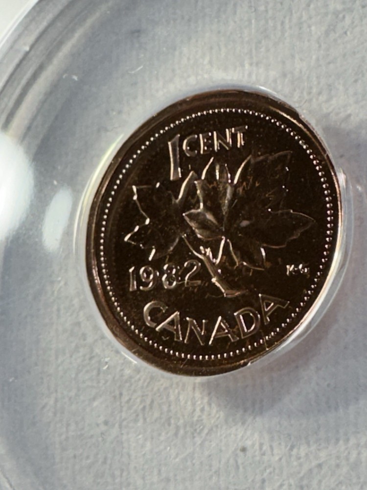 1982 Canada 1 Cent Proof Like Graded MS 68 RD by ANACS