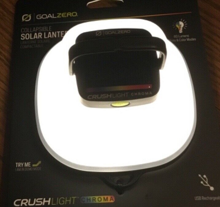 GOAL ZERO Crush Light SOLAR Powered Lantern with Multi Changing Colors # 32013