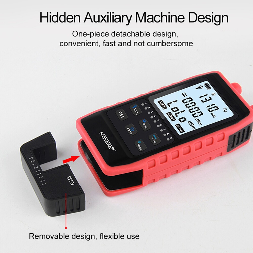 Network RJ45 Line Cable Tester LCD Optical Power Meter Light Source Rechargeable