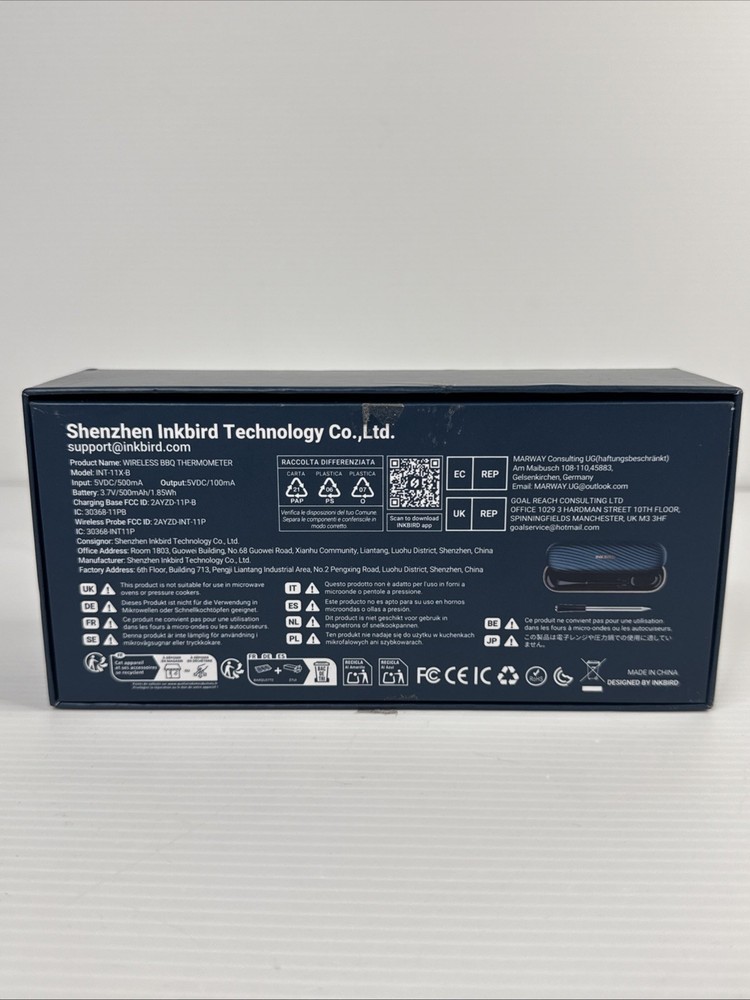 -Open Box- INKBIRD Wireless Meat Thermometer INT-11X-B