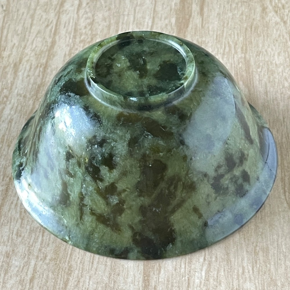 CHINESE Spinach Jade Bowl - 4” diameter