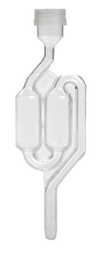 Twin Bubble Airlock with Universal Orange Carboy Cap