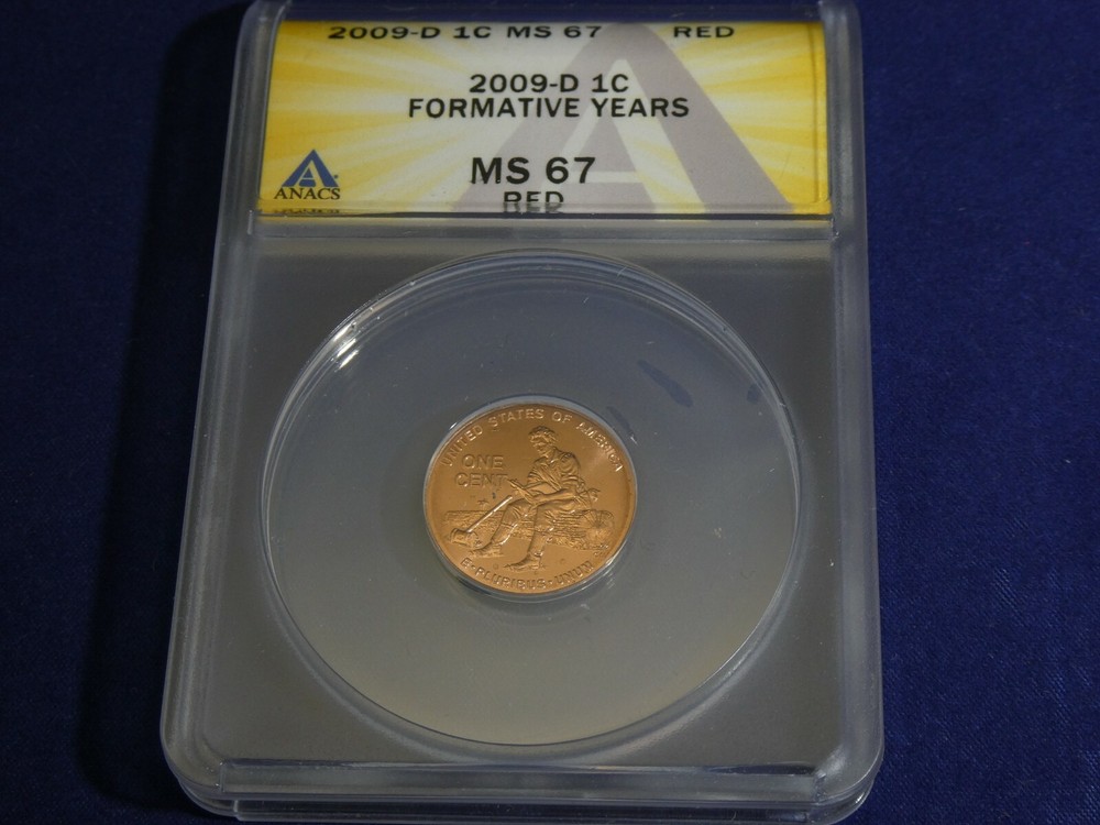 2009-D MS 67 RED - Lincoln Bicentennial Cent "Formative Years in Indiana" NICE !