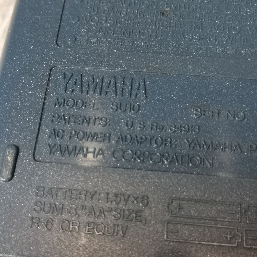 Junk Not Working YAMAHA SU10 Sampling Unit Sampler Synthesizer MIDI DTM