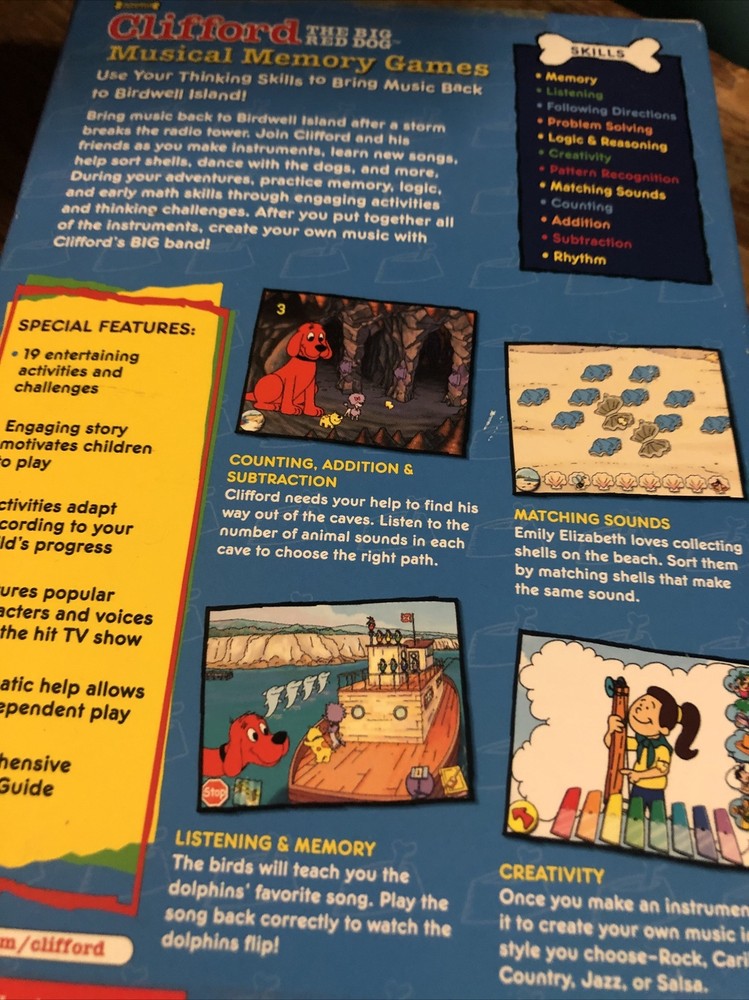 Clifford Music Memory Games Software Ages 4-6