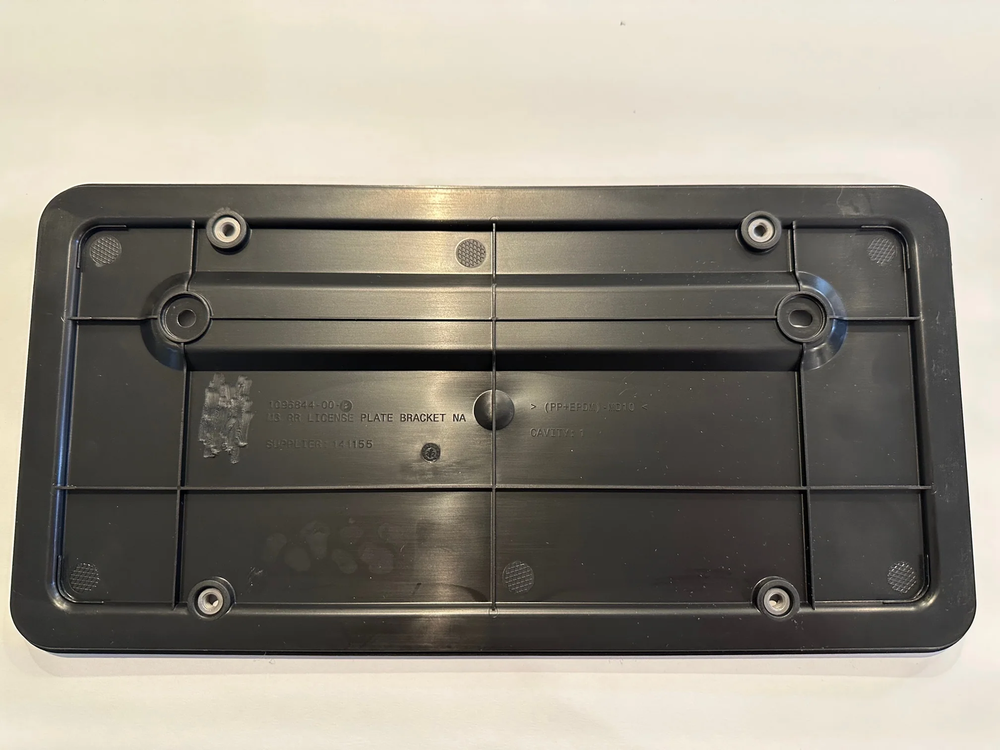 Tesla Model 3, Y Rear License Plate Bracket Assembly Frame Support Holder, 2017-