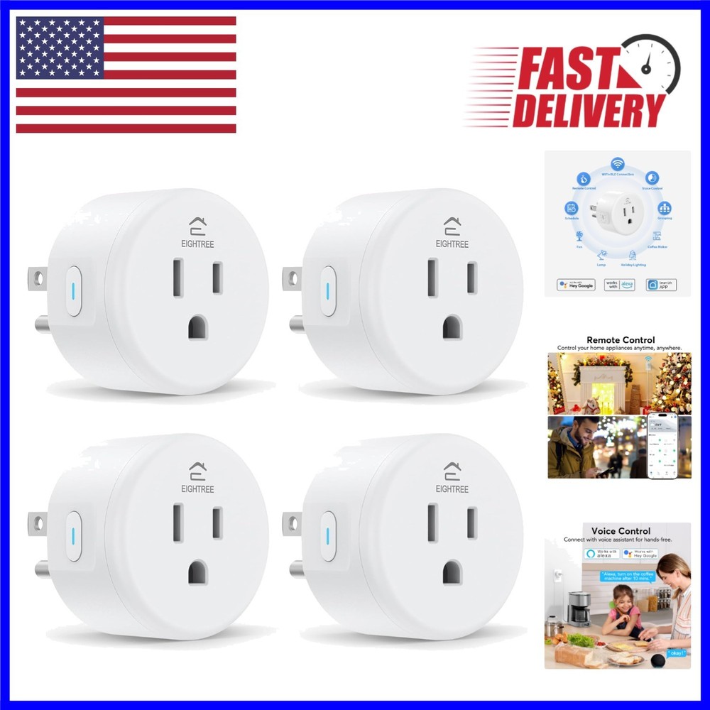 Compact WiFi Smart Plug with Timer Function – Voice Control & Remote Access