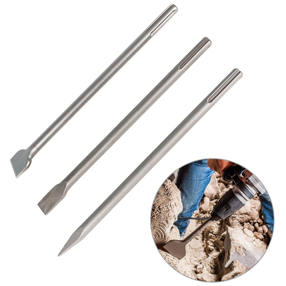3 Pack SDS 16" Max Chisel Rotary Hammer Drill Chisel Bits Set For Drilling New