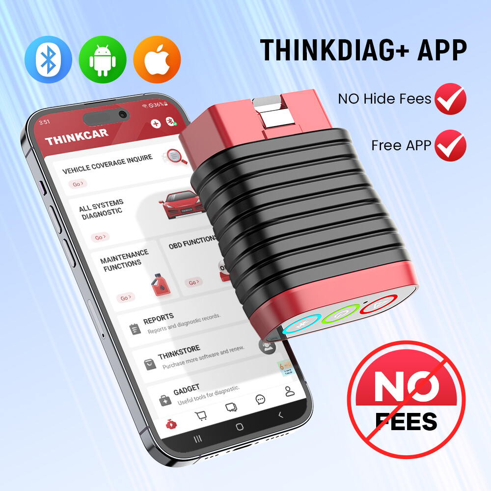 Thinkcar BD6 Car Code Reader 5 Resets Full Systems Diagnostic Tool Free Update