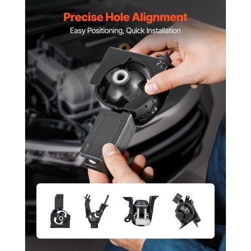 Engine and Transmission Motor Mount Kit Replacement, Set of 4, Compatible with 2