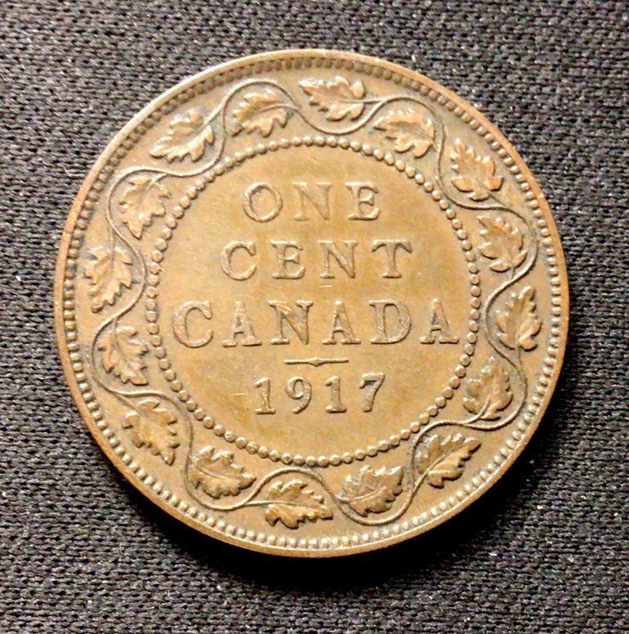 1917 Canada One Cent! WWI! ENN Coins
