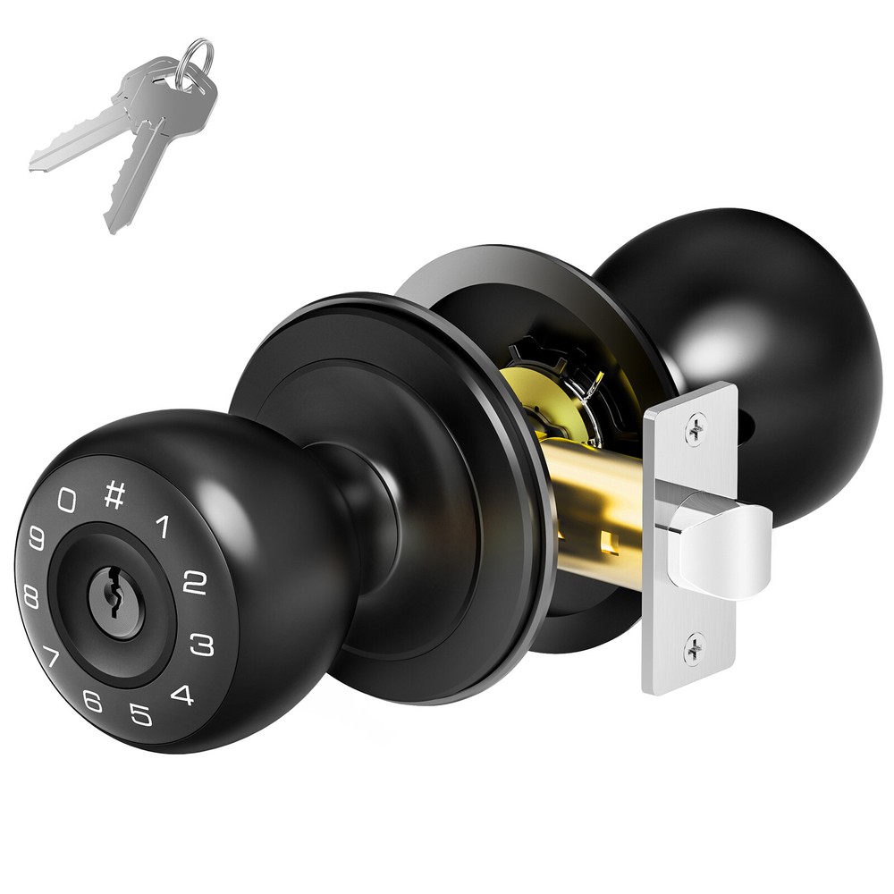 ARPHA Keypad Door Knob 50 Code Keyless Entry Anti-Peeping Password Handle