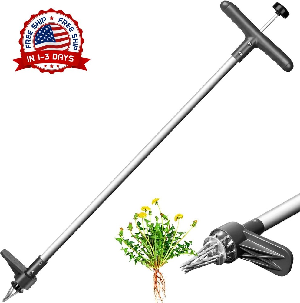 Extractor De Malezas De 38'' Con Mango Largo, Herramienta Manual Para Desmalezar