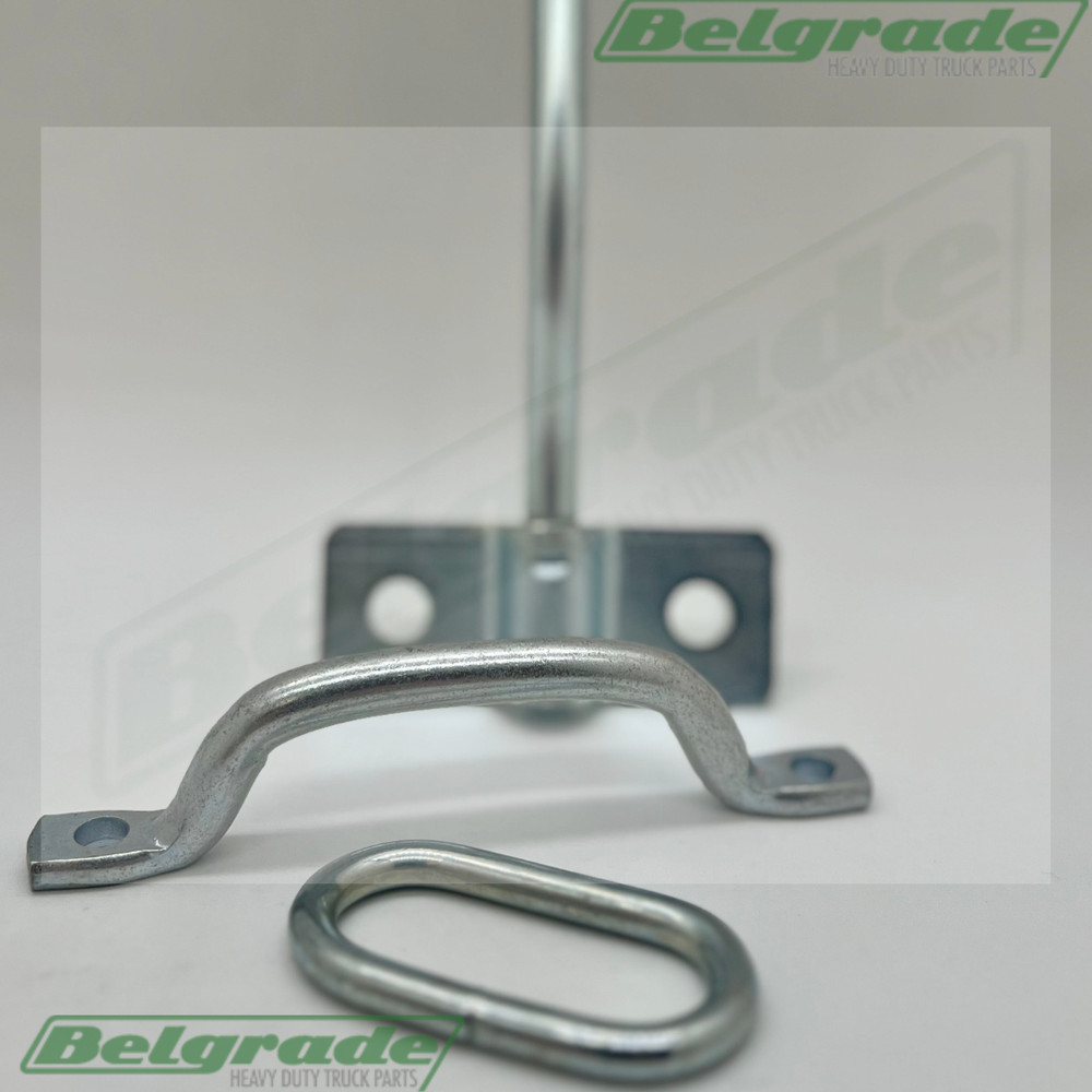 Heavy Duty Trailer Door Holdback Assembly w/ Handle, 2" Link & Hook & Bracket