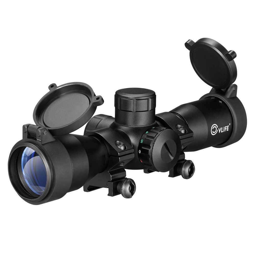 Professional 4x32 Crossbow Scope with Circles & Rangefinder Reticle Optics Scope