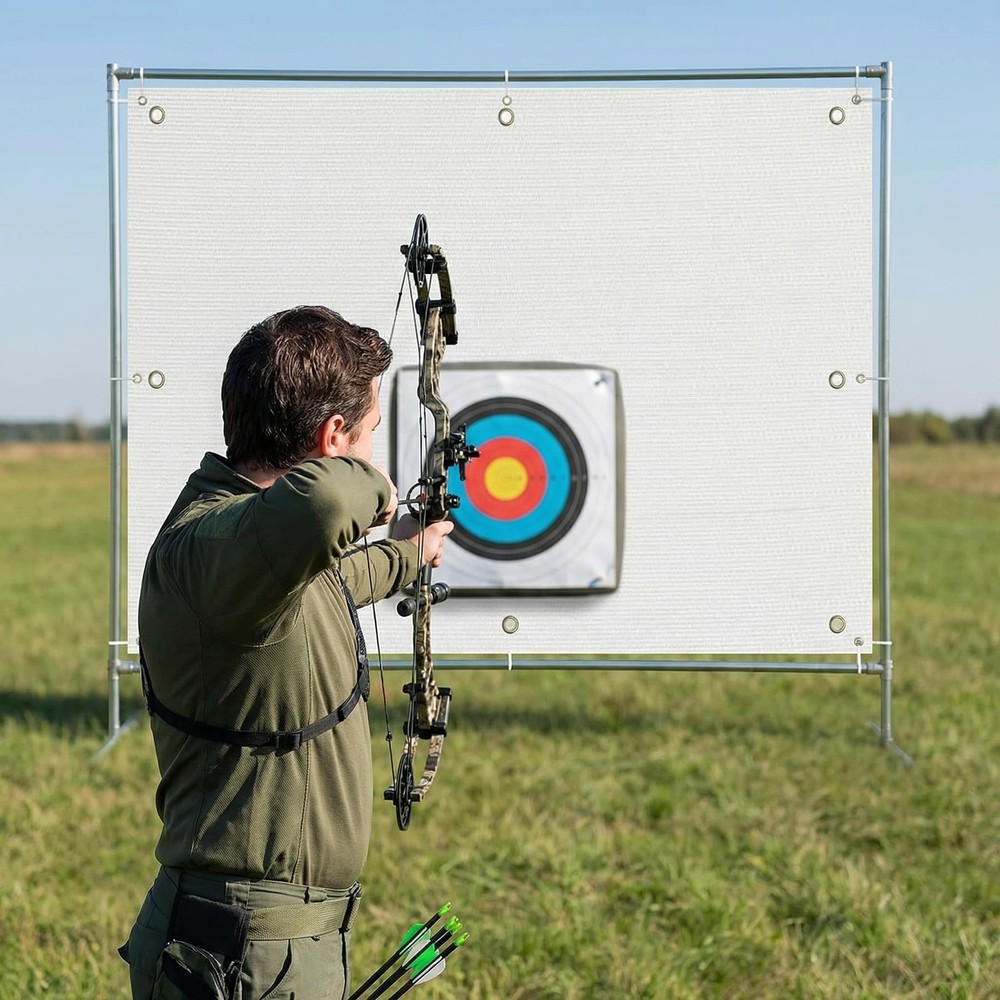 Archery Backstop for Backyard, Heavy Duty Arrow Backstop, Archery Target Back...