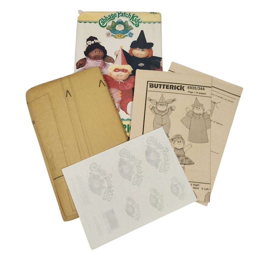 1984 Butterick 6935 Cabbage Patch Kids Costume Sewing Pattern Uncut