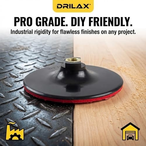 5" Hook and Loop Backing Pad | Rigid Low-Profile Design | 5/8"-11 Thread for Gri