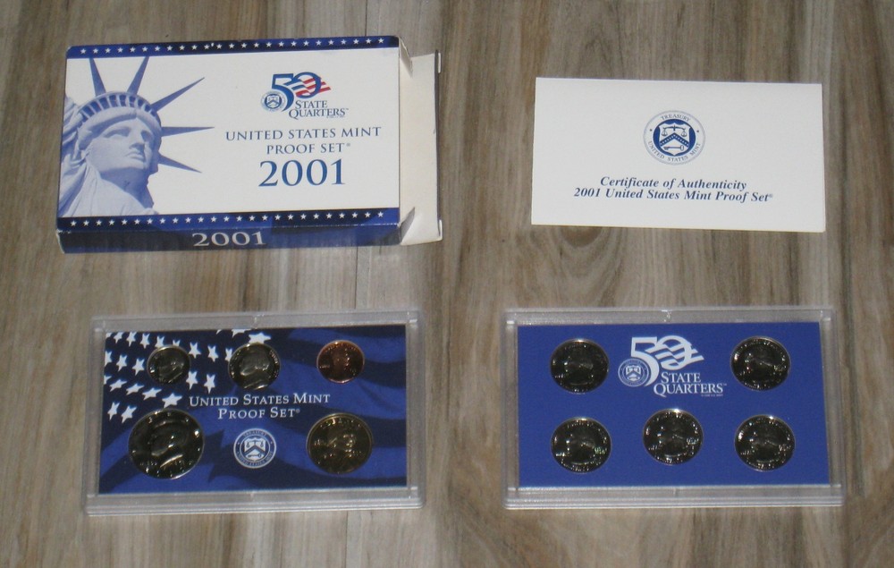 2001 US Proof Set with Box and COA