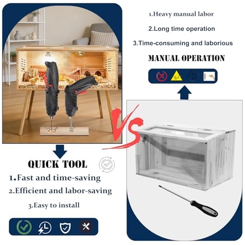 Brooder Box for Chicks,with Sliding Door,Table Legs,2 Types 31.5"×15.7"×15.7"
