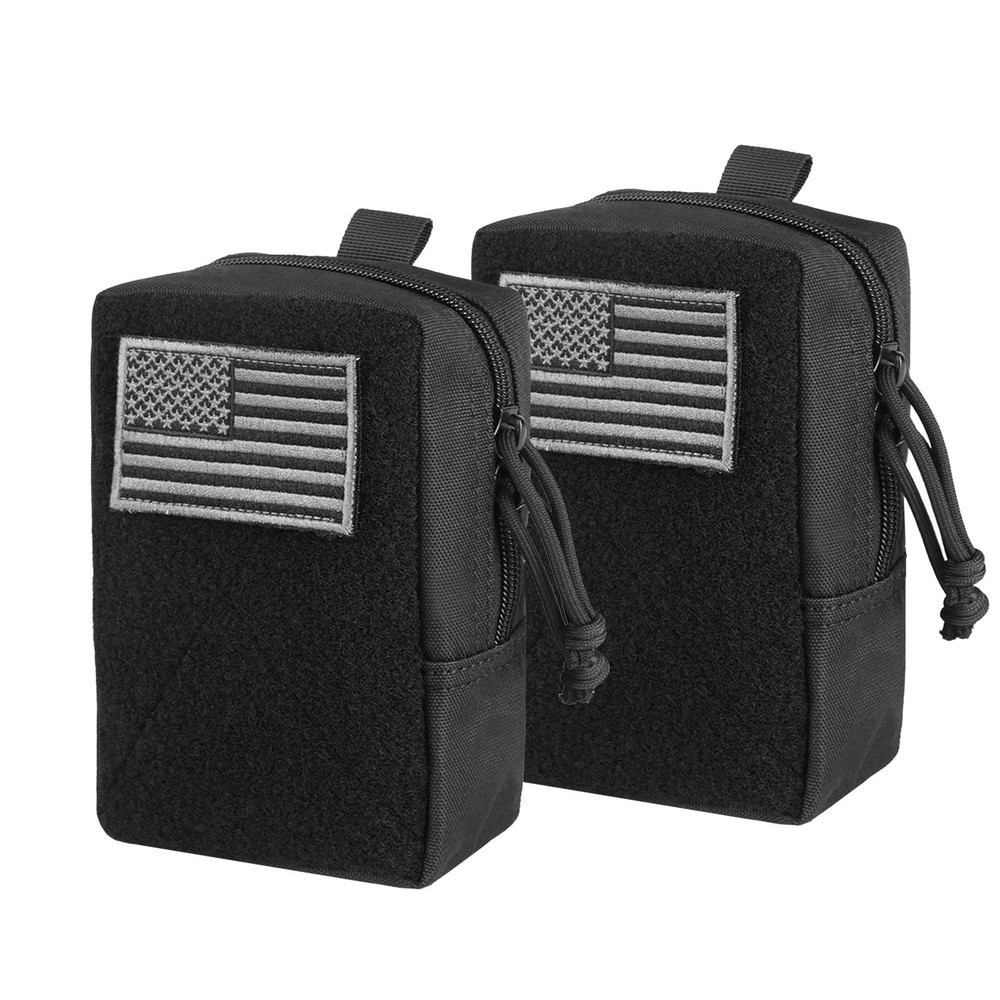 AMYIPO MINI MOLLE Pouch Multi-Purpose Compact BLACK - POUCH (2PCS)